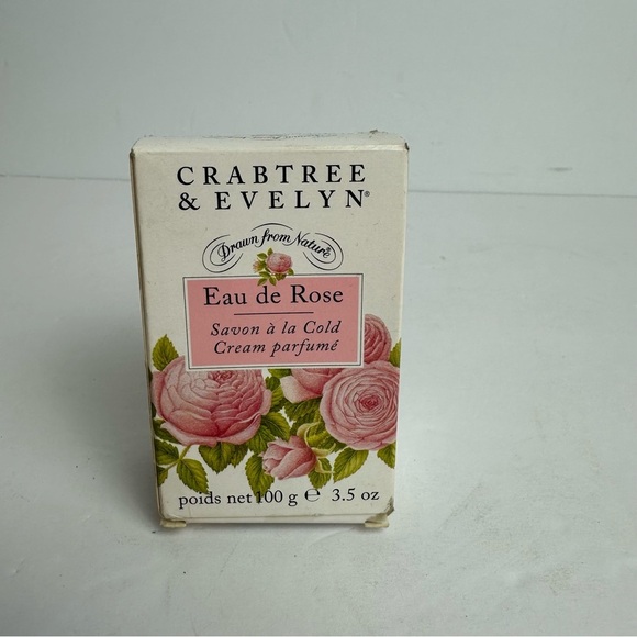 Crabtree & Evelyn Rosewater Soap with Cold Cream 3.5 oz Made in England NEW FLAW - Picture 10 of 10